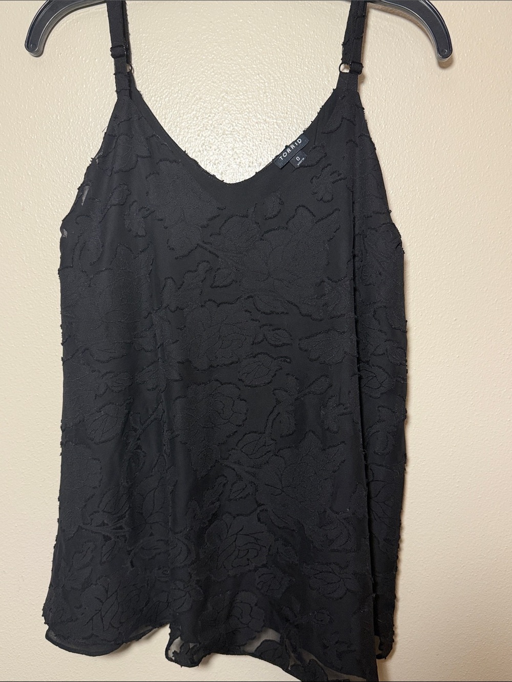 torrid Black Floral Jacquard V-Neck Cami